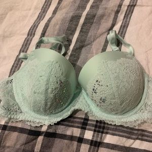 Teal Lacey bra